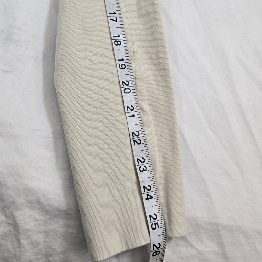Loro‎ Piana Pants Womens 40 Beige Cotton Stretch Made in Italy Luxury Zipper Hem - Picture 10 of 15